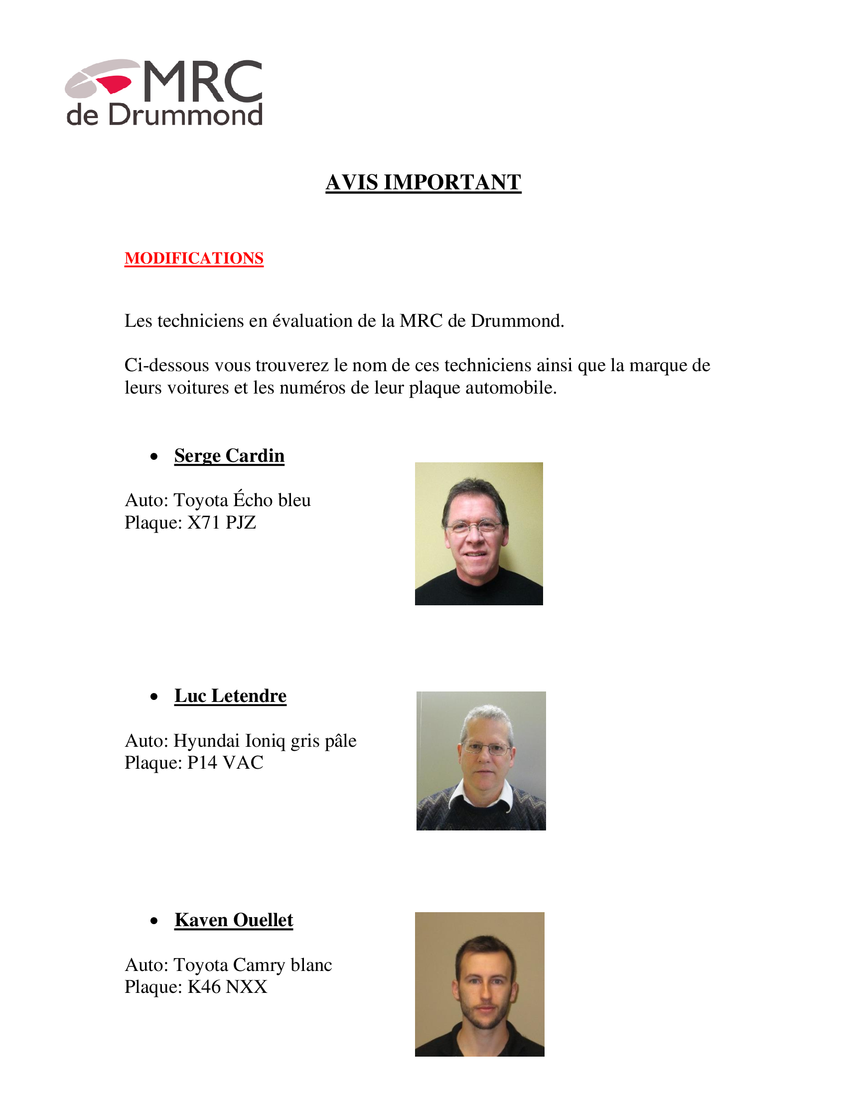 Techniciens(nes) en évaluation