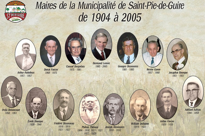 Anciens maires de Saint-Pie-de-Guire